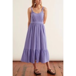 XiRENA Beautiful Lavender Maxi Tank Dress NWT XS 100% Cotton